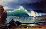 Albert Bierstadt Famous Paintings - The Shore of the Turquoise Sea